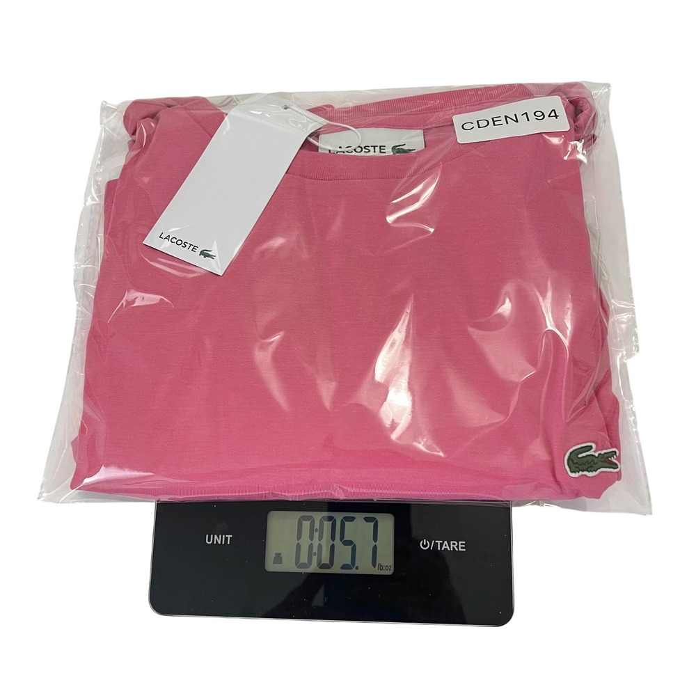 Lacoste Men's 4XL Pink Pima Cotton Crewneck T-Shirt Regular Fit NWT Luxury Basic - Picture 6 of 7